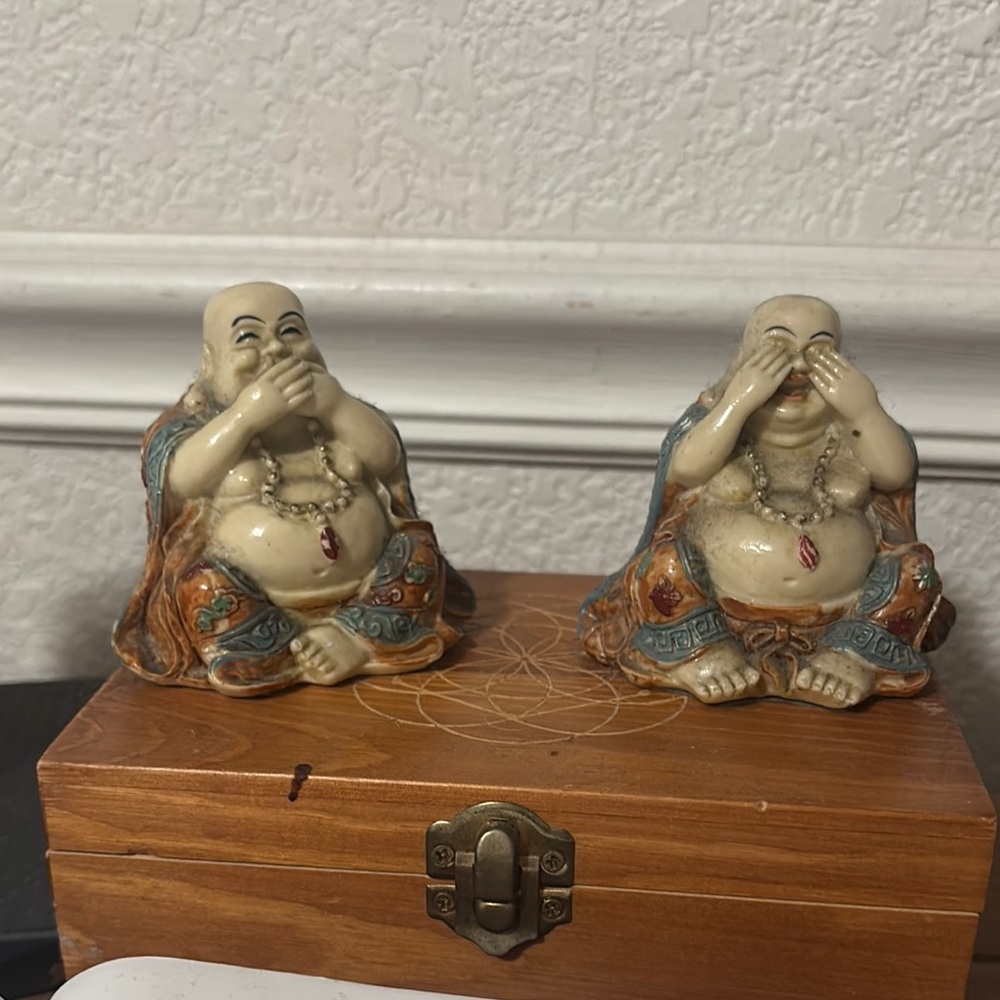 Ceramic Laughing Buddha Figurines